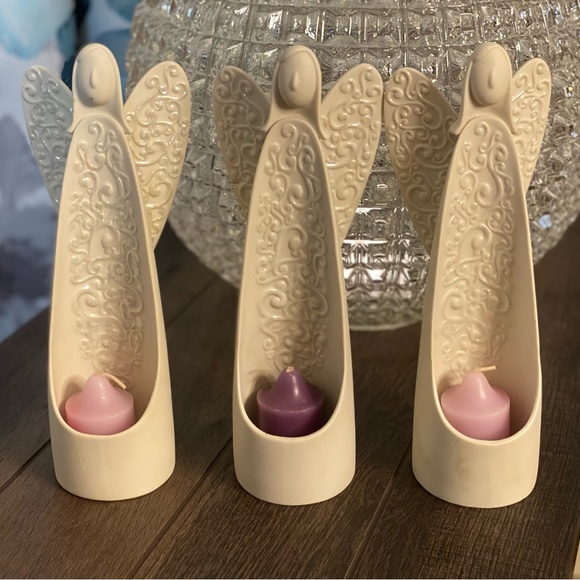 PartyLite Serenity Angel Candle Holder Lot of 3 - Picture 14 of 14